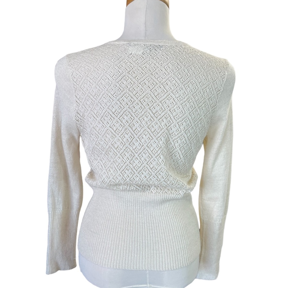 Peruvian Connection Cream Eggshell Cardigan - image 4